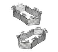 MUSISALY Mini Barandilla De Seguridad De Plástico para Bloques De Construcción, Kit De Defensa Militar En Miniatura para Niños, Set Pequeño De Vallas DIY para Juegos De Granja, 2 Unidades