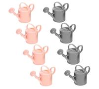 MUSISALY Mini Regaderas de Plástico 8 Piezas, Accesorios para Casas de Muñecas, Modelo de Regadera Pequeña en Gris y Rosa, Decoración para Mini Huerto y Juego Interior y Exterior