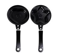 MUSISALY Mini sartén para tortillas 2 unidades con superficie de hierro, diseño en forma de estrella y corazón para preparar omelettes y panqueques en desayunos infantiles Varios estilos