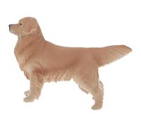 MUSISALY Modelo de Perro Golden Retriever de Simulación Realista de Plástico, Adorno Decorativo Liviano para Dormitorio y Jardín, Juguete Educativo, Figura Artificial de Cachorro, 1