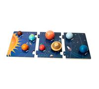 MUSISALY Montessori Puzzle Planetas de Madera Educativo Infantil Aprendizaje Sistema Solar Reconocimiento Espacial Regalo para Años