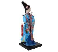 MUSISALY Muñeca Coleccionable de Seda Azul Tradicional China de 30 Cm para Amantes Cultura, Exhibición de Patrimonio Cultural y Decoración del Hogar