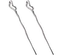 MUSISALY Palillos Cabello Chinos Metálicos Irregulares 2 Piezas Horquillas Decorativas Plateadas para Moños y Peinados Accesorios para Cabello Medio a Largo Estilo Vintage para Fiestas