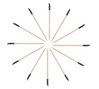 MUSISALY Palitos de Lijado de Uñas de Doble Punta 100 Unidades Palitos de Naranjo Negros de Madera para Manicura y Pedicura Empujador de Cutículas y Herramientas para Decoración de Uñas