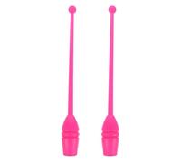 MUSISALY Palos de Gimnasia Rítmica para Adultos 2 Piezas 35 CM Color Rosa de Resina para Fitness Equipo Deportivo para Ejercicios Artísticos y Entrenamiento de Gimnasia