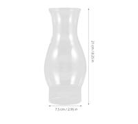 MUSISALY Pantalla de Vidrio Transparente para Quinqué de Aceite Lámpara de Queroseno Vintage Cubierta Resistente al Viento Accesorio Decorativo para Lámparas Pequeñas