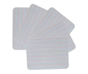MUSISALY Paquete de 5 Tableros Borrables de Doble Cara con Líneas y Superficie Lisa para Aula y Oficina, Material de Alta Densidad, Fácil de Borrar y Reescribir