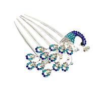 MUSISALY Peine De Novia Rhinestones Azules Cabello Accesorio De Boda Elegante y Para Ocasiones