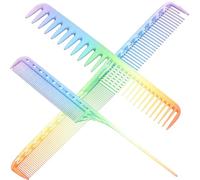 MUSISALY Peine de Peluquería Transparente y Colorido Set de 3 Unidades 05 06 07 para Estilistas y Uso Doméstico Diseño Compacto y Ergonómico Adecuado para Peinar Cabello Seco y