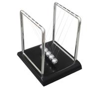 MUSISALY Pelota de Cuna de Newton Negra de Metal y Abs, Adorno Decorativo para Escritorio, Juguete Ejecutivo de Movimiento, Bola de Equilibrio para Decoración y Aprendizaje de Física