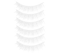 MUSISALY Pestañas Postizas Blancas En Racimo 3 Pares Tamaño Corto Estilo Natural Para Mujer Uso Diario Maquillaje Cosplay Halloween Fibras Químicas Suaves
