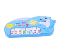 MUSISALY Piano Eléctrico de Juguete Infantil Multifuncional Forma de Delfín Teclado Musical Educativo Azul para Desarrollo Auditivo y Juego Interior y Exterior 1 Pieza