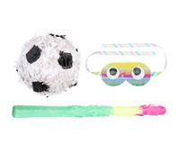 MUSISALY Piñata de Fútbol Colgante para Fiesta de Cumpleaños, Set 3 Piezas con Palo y Venda, Decoraciones para Juegos Infantiles y Adultos, Adecuado para Eventos Temáticos de Balón