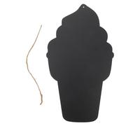 MUSISALY Pizarra Negra de Madera Forma de Helado, Ligera y Resistente, Adecuado para Mensajes en Fiestas o Decoración de Paredes