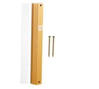 MUSISALY Placa de Mezuzá de Metal Retro para Puerta Adorno Religioso de Mezuzá en Aluminio Dorado de 13 CM Vintage para Hogar Símbolos Judíos
