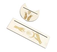 MUSISALY Porta Cartas De Tarot De Madera Lunar para Aficionados, Tamaño Pequeño, Soporte Hecho a Mano, Herramienta De Adivinación, Diseño Creativo para Casa y Altar, Soporte Único para Cartas