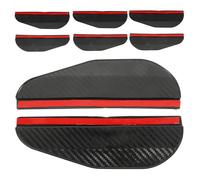 MUSISALY Protector de Lluvia para Mejorar la Seguridad Clima y Conducción 8 Piezas Viseras de PVC Negro Diseño Elegante para Espejos Retrovisores de Coche