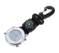 MUSISALY Reloj De Bolsillo Electrónico Multifuncional Mosquetón De Nylon Reloj para Exteriores Diseño Portátil Durable para Hombres Adecuado para Caminatas y Camping