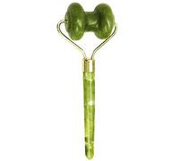 MUSISALY Rodillo Masajeador Facial de Jade Natural Herramienta de Masaje Cuidado Piel Doble Cabezal Portátil para Contorno y Reafirmación Facial Ligero y Adecuado para Viaje