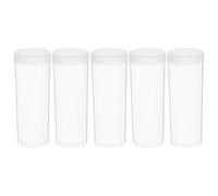 MUSISALY Set de 5 Tubos Plásticos Tapa para Almacenar Monedas Conmemorativas, Diámetro 32 MM, Adecuado para Coleccionismo y Organización de Monedas