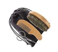 MUSISALY Set De Afeitadora De Barba y Cepillo Para Barba 4 Piezas Tamaño Estándar Cuidado Diario Hombres Kit Tijeras Peine y Estuche De Tela Portátil