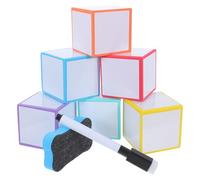 MUSISALY Set de Cubos de Espuma Eva Borrables de 5cm con Bolígrafo, Resistente Decoloración para Actividades Matemáticas y Guarderías