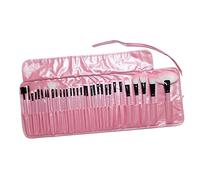 MUSISALY Set De Maquillaje 32 Piezas Tamaño Medio Brochas Cosméticas De Microfibra Rosa Para Uso Profesional y Personal Aplicación Diaria