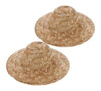 MUSISALY Sombreros de Paja para Pintar 2 Piezas 15 CM Sombreros en para Manualidades Gorros Artesanales para Suministros DIY para Fiestas y Actividades Creativas