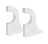 MUSISALY Soportes de Pared para Barra de Cortina de Madera Maciza Blanca, 2 Piezas, Soporte Estable y Resistente para Cortinas de Ventana, Montaje Rápido y Acabado Suave Antiarañazos,