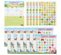 MUSISALY Tabla de Entrenamiento para al Baño con Pegatinas Reutilizables para Diseño de de Granja Material Seguro para Bebés Fomenta Autonomía y Confianza Aprendizaje de Uso de Inodoro