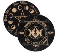 MUSISALY Tableros de Adivinación de Madera 2 Piezas, Tablero de Péndulo Negro 20 Cm, Accesorio de Adivinación y Decoración para Altar, Adecuado para Meditación y Juegos Espirituales Hogar