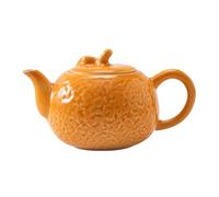 MUSISALY Tetera de Cerámica Forma de Naranja para Té de 210ml, Fácil de Limpiar y Portátil, Adecuado para Uso en Casa o Restaurante