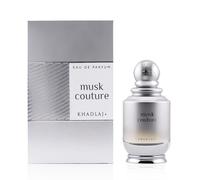 Musk Couture - Eau de Parfum de Khadlaj - Fragancia con tarta de jacinto de bergamota fresca, jazmín, ruibarbo elegante lirio del valle, ámbar cálido y almizcle sensual y tonka