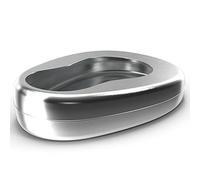 MuskalMed Sartén de cama de acero inoxidable resistente para mujeres y hombres, fácil de limpiar, para ancianos, hospitales, hogar, dispositivo de emergencia, 14 x 11 3/8 pulgadas