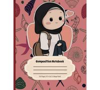 Muslim Composition Notebook, Hijab Girl And Sea Animals Theme: 120 Pages/College Ruled/7.5" X 9.25"