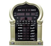 Muslim Prayer Azan Clock,Automatic Large Azan Clock,Lcd Display Screen,Can Be Controlled With a Remote Control,For Home or Masjid, LJJY-KK, Gold