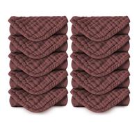 Muslin Cloth, Baby, Washcloths, Muslin Cloths, Girls, Boys, Wet Wipes, Children, Muslin, Burp Cloth, Pack de 10, 30 x 30 cm (Paquete de 10 Unidades Vino Rojo)