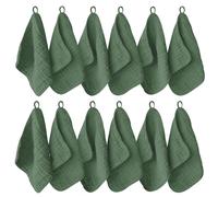 Muslin Cloth, Baby, Washcloths, Muslin Cloths, Girls, Boys, Wet Wipes, Children, Muslin, Burp Cloth, Pack de 10, 30 x 30 cm (Paquete de 10 Unidades Verde)