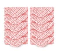 Muslin Cloth Baby, Washcloths, Muslin Cloths, Girls, Boys, Wet Wipes, Children, Muslin, Burp Cloth, Pack de 10, 30 x 30 cm (rosa paquete de 10)
