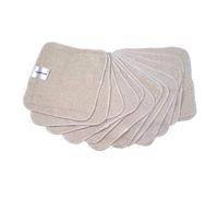 MuslinZ 12PK Toallitas de Bambú Algodón Terry 20x20 cms Tela Facial Lavable para Bebés Reutilizables (Sin Blanquear)