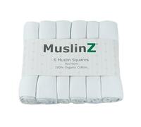 MuslinZ Paquete de 6 paños de muselina para bebé, cuadrados de muselina grandes, paños para eructos, pañales reutilizables, 70 x 70 cm, 100% algodón orgánico puro, absorbentes y transpirables
