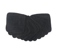 MuslinZ Toallitas de rizo de algodón de bambú, 20 x 20 cm, lavables, reutilizables, toallitas para bebés (color negro)