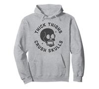Muslos Gruesos Crush Skulls - Body Divertido Entrenamiento Positivo Gimnasio Sudadera con Capucha