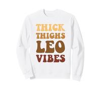 Muslos Gruesos Leo Vibes para Mujer, horóscopo de Regalo del Zodiaco Sudadera