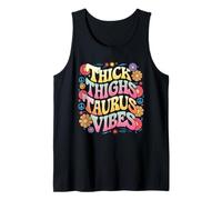 Muslos gruesos Tauro Vibes Funny Retro Zodiac Astrología Camiseta sin Mangas
