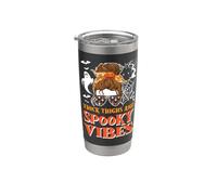 Muslos gruesos y vibraciones espeluznantes moño desordenado Halloween aterrador Vaso térmico de acero inoxidable de doble pared