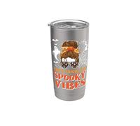 Muslos gruesos y vibraciones espeluznantes moño desordenado Halloween aterrador Vaso térmico de acero inoxidable de doble pared