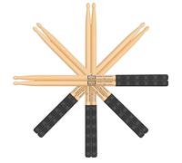 MUSO Baquetas de alta calidad, duraderas, de madera de nogal americano de alta calidad con mango de goma antideslizante, ideal para bateristas de todos los niveles, perfecto para batería, percusión y