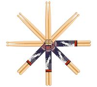 MUSO - Baquetas de batería de alta calidad, duradero, madera de nogal americano con mango de goma antideslizante, ideal para bateristas de todos los niveles, perfecto para tambores, percusión y