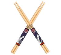 MUSO - Baquetas de batería de alta calidad, duradero, madera de nogal americano con mango de goma antideslizante, ideal para bateristas de todos los niveles, perfecto para tambores, percusión y